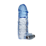 Up Extended It Up Vibrating Extension  Sleeve - Blue CalExotics