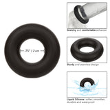 Alpha Liquid Silicone Prolong Medium Ring - Black CalExotics