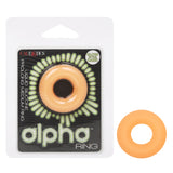 Alpha Glow-in-the-Dark Liquid Silicone Prolong   Medium Ring - Orange CalExotics