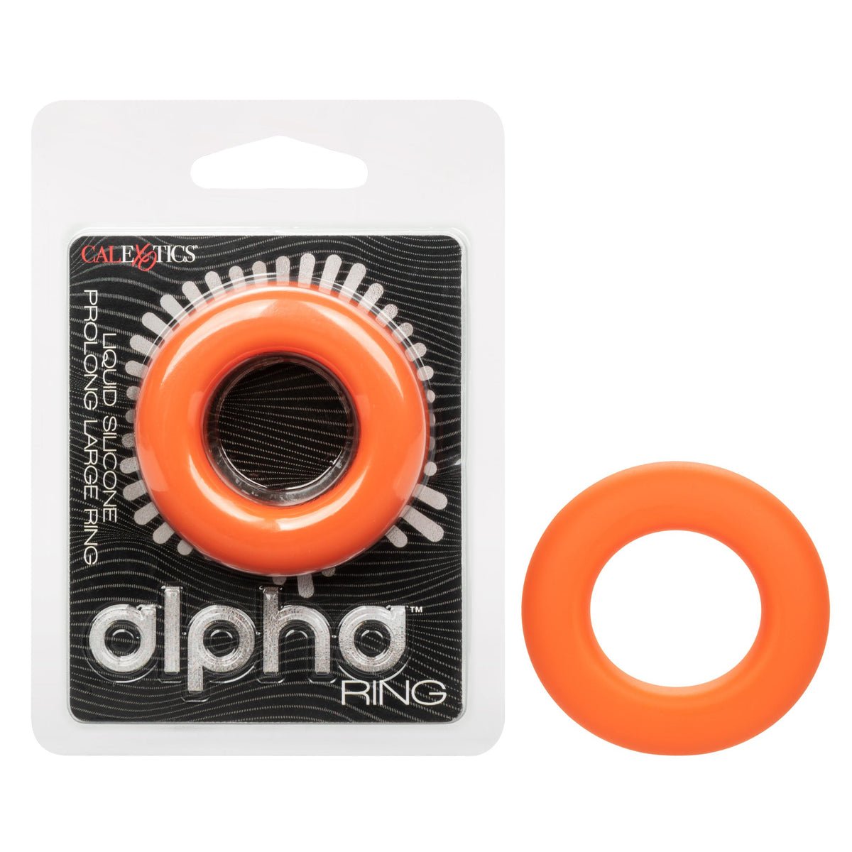 Alpha Liquid Silicone Prolong Large Ring - Orange CalExotics