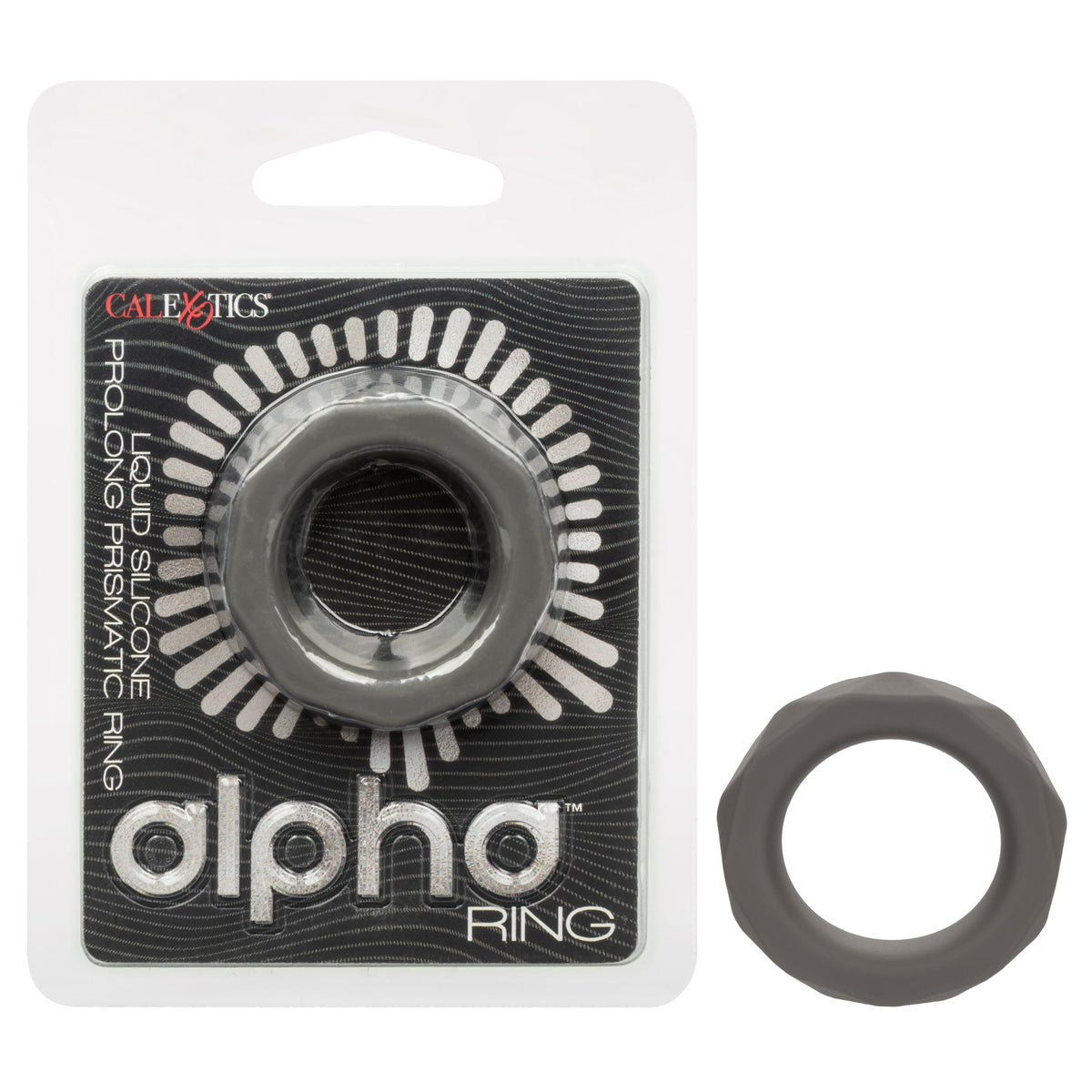 Alpha Liquid Silicone Prolong Prismatic Ring -  Gray CalExotics