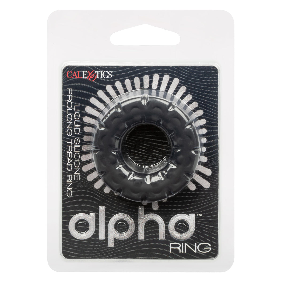 Alpha Liquid Silicone Prolong Tread Ring - Black CalExotics