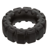 Alpha Liquid Silicone Prolong Tread Ring - Black CalExotics