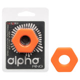 Alpha Liquid Silicone Prolong Sexagon Ring -  Orange CalExotics