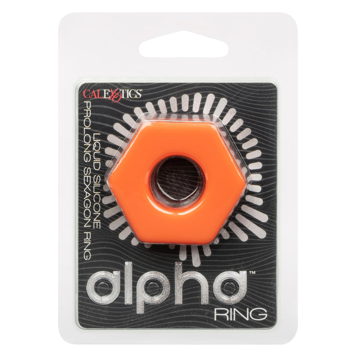 Alpha Liquid Silicone Prolong Sexagon Ring -  Orange CalExotics