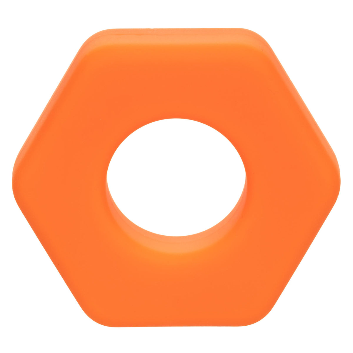 Alpha Liquid Silicone Prolong Sexagon Ring -  Orange CalExotics