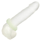 Alpha Glow-in-the-Dark Liquid Silicone Prolong  Sexagon Ring - White CalExotics