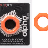 Alpha Liquid Silicone Sexagon Ring - Orange CalExotics