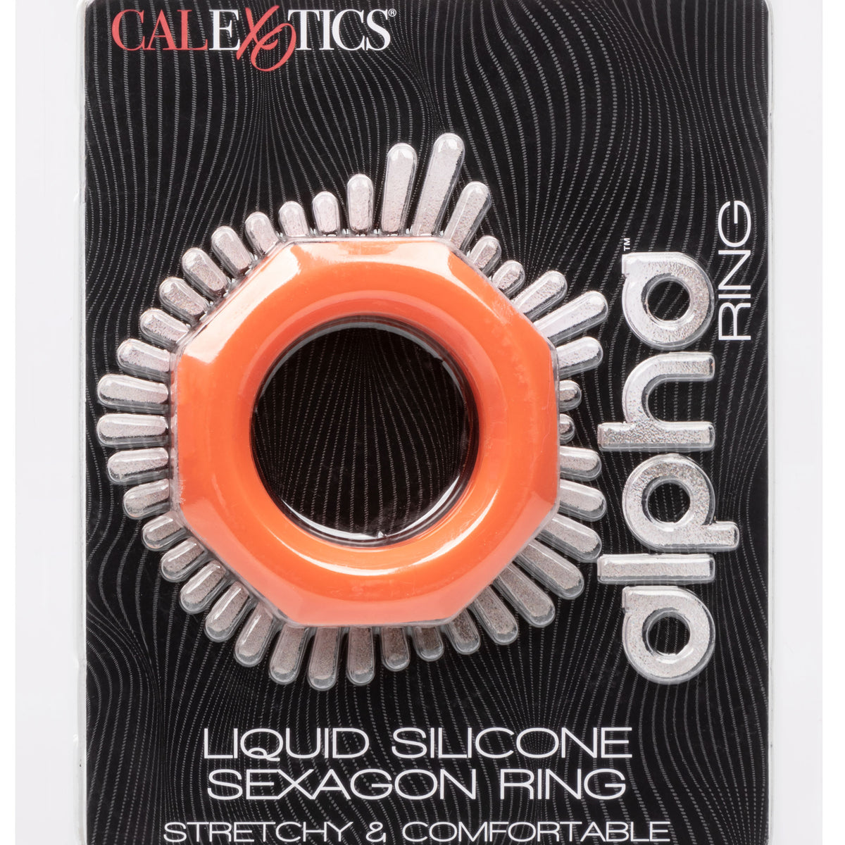 Alpha Liquid Silicone Sexagon Ring - Orange CalExotics