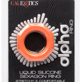 Alpha Liquid Silicone Sexagon Ring - Orange CalExotics