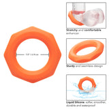 Alpha Liquid Silicone Sexagon Ring - Orange CalExotics