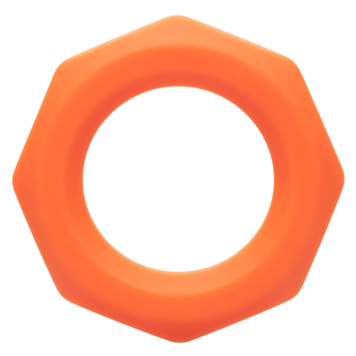 Alpha Liquid Silicone Sexagon Ring - Orange CalExotics