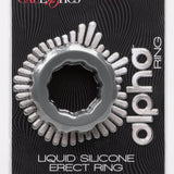 Alpha Liquid Silicone Erect Ring - Gray CalExotics