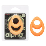 Alpha Glow-in-the-Dark Liquid Silicone Teardrop  Ring - Orange CalExotics