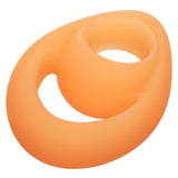 Alpha Glow-in-the-Dark Liquid Silicone Teardrop  Ring - Orange CalExotics