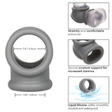 Alpha Liquid Silicone Precision Ring - Gray CalExotics