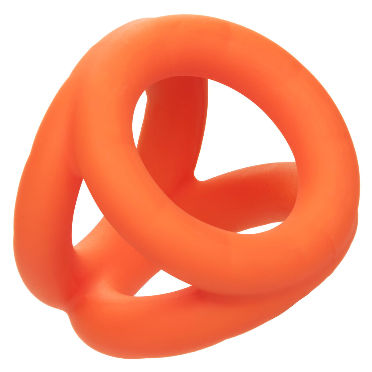 Alpha Liquid Silicone Tri-Ring - Orange  Orange CalExotics