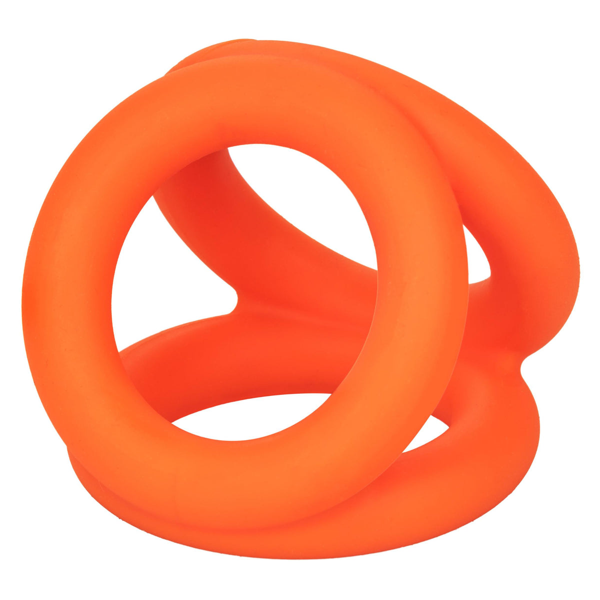 Alpha Liquid Silicone Tri-Ring - Orange  Orange CalExotics