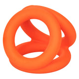 Alpha Liquid Silicone Tri-Ring - Orange  Orange CalExotics