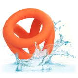 Alpha Liquid Silicone Tri-Ring - Orange  Orange CalExotics