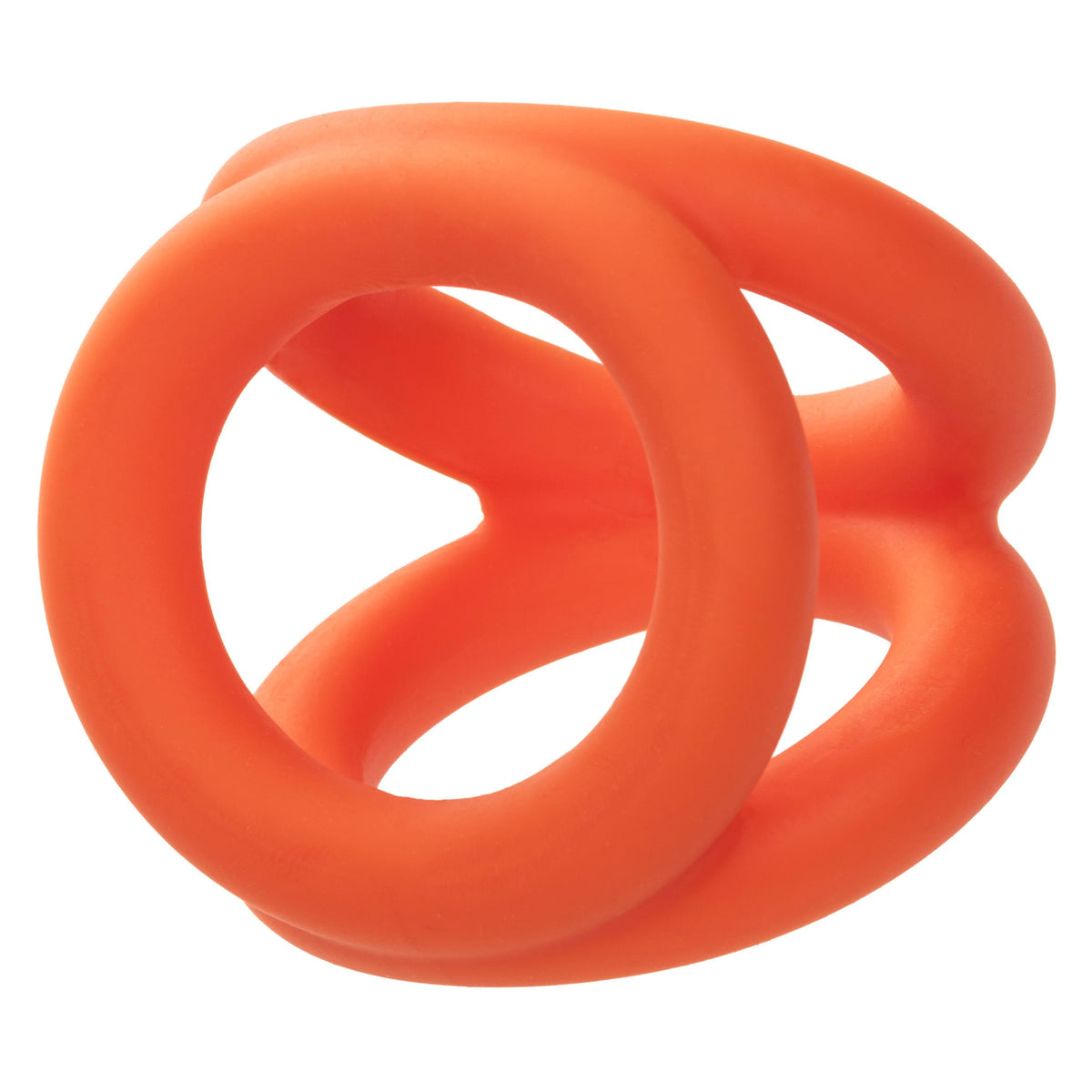 Alpha Liquid Silicone Tri-Ring - Orange  Orange CalExotics