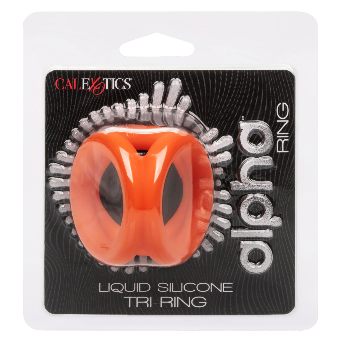 Alpha Liquid Silicone Tri-Ring - Orange  Orange CalExotics