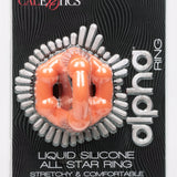 Alpha Liquid Silicone All Star Ring - Orange CalExotics