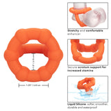 Alpha Liquid Silicone All Star Ring - Orange CalExotics