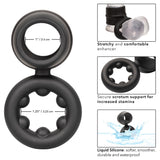 Alpha Liquid Silicone Dual Support Magnum Ring - Black CalExotics