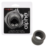 Alpha Liquid Silicone Scrotum Ring - Gray Gray CalExotics