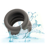 Alpha Liquid Silicone Scrotum Ring - Gray Gray CalExotics