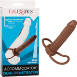 Accommodator Dual Penetrator - Brown CalExotics