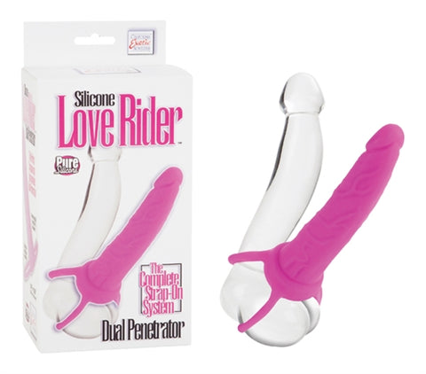 Silicone Love Rider Dual Penetrator - Pink CalExotics