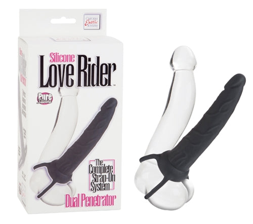 Silicone Love Rider Dual Penetrator - Black CalExotics