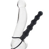 Silicone Love Rider Beaded Dual Penetrator - Black CalExotics