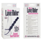 Silicone Love Rider Beaded Dual Penetrator - Black CalExotics