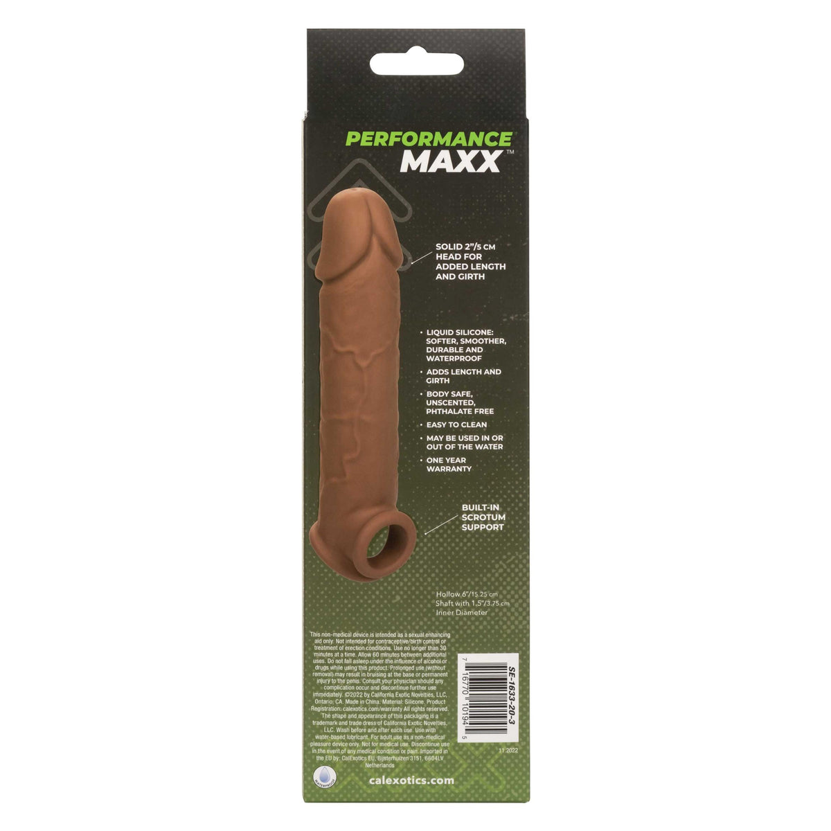 Performance Maxx Life-Like Extension 8 Inch -  Brown CalExotics