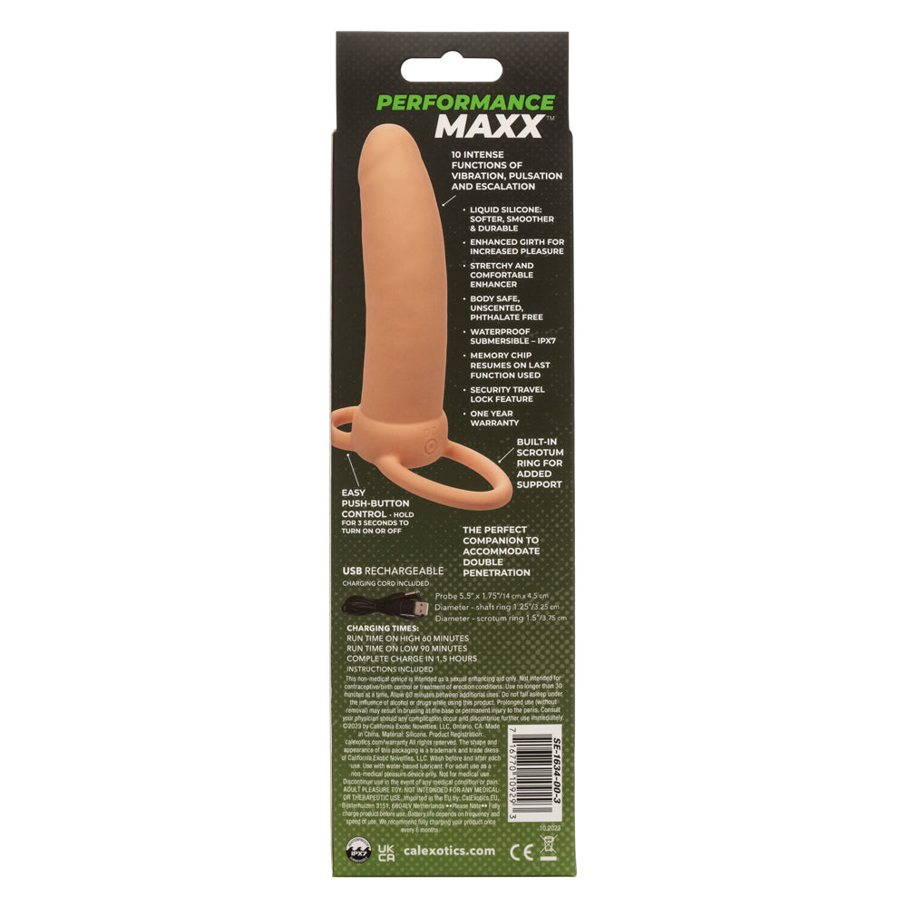 Performance Maxx Rechargeable Thick Dual  Penetrator - Ivory CalExotics