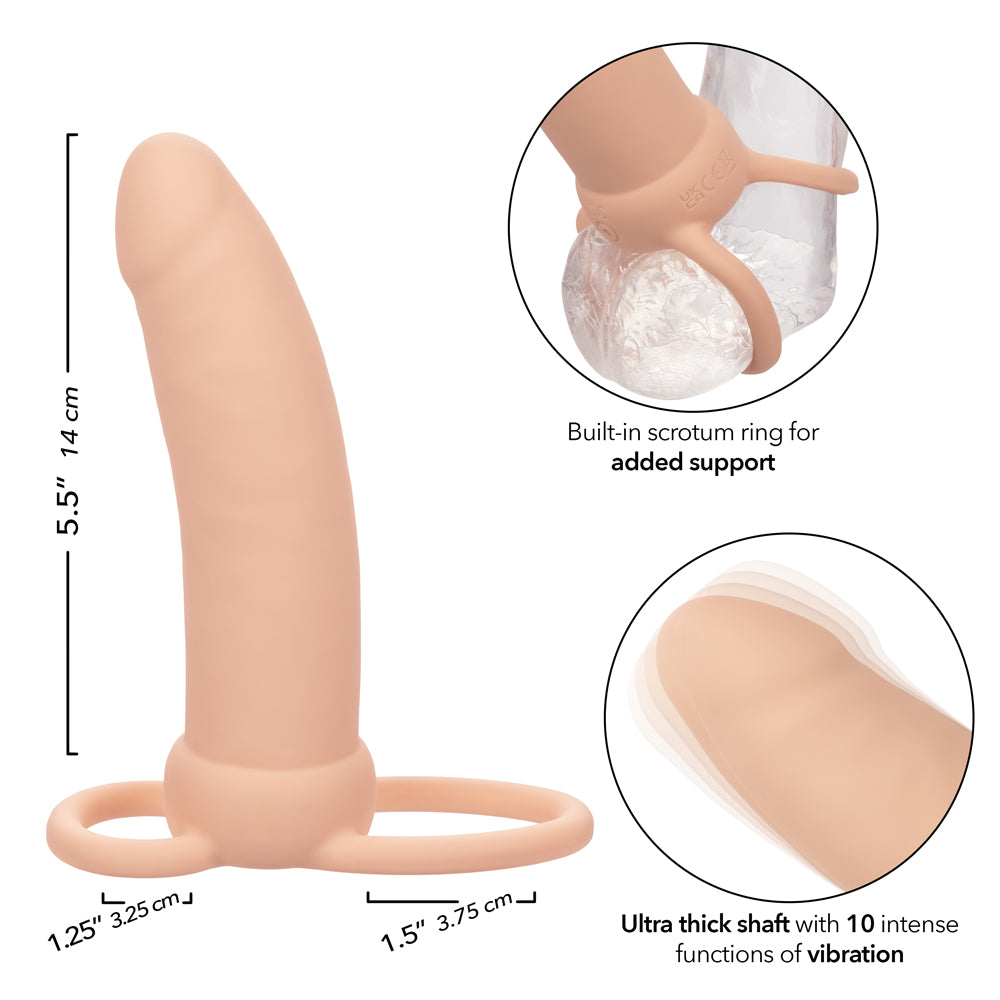 Performance Maxx Rechargeable Thick Dual  Penetrator - Ivory CalExotics