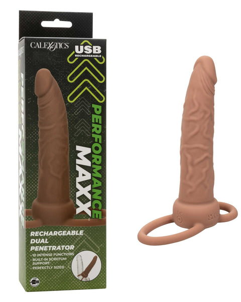 Performance Maxx Rechargeable Dual Penetrator -  Brown CalExotics