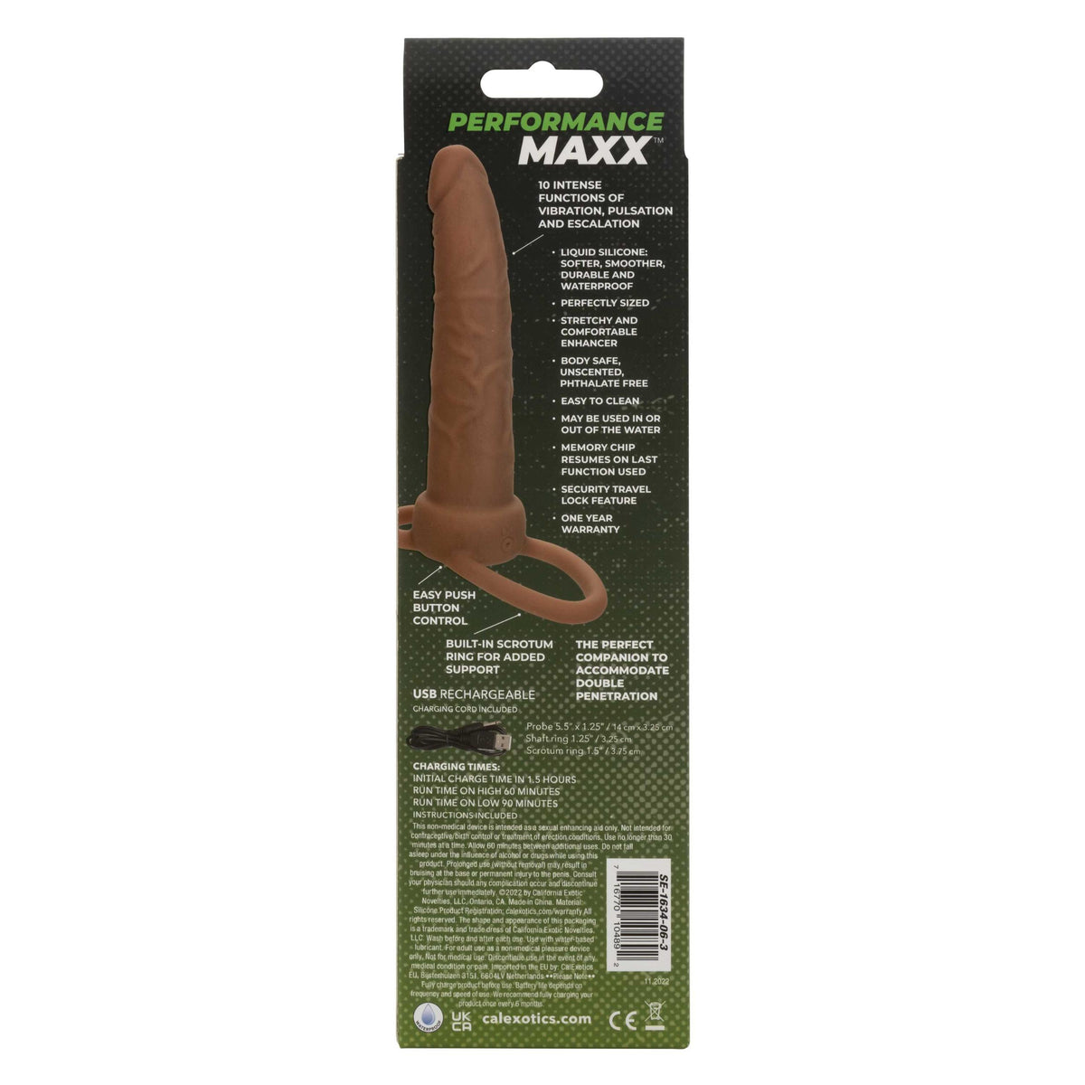 Performance Maxx Rechargeable Dual Penetrator -  Brown CalExotics