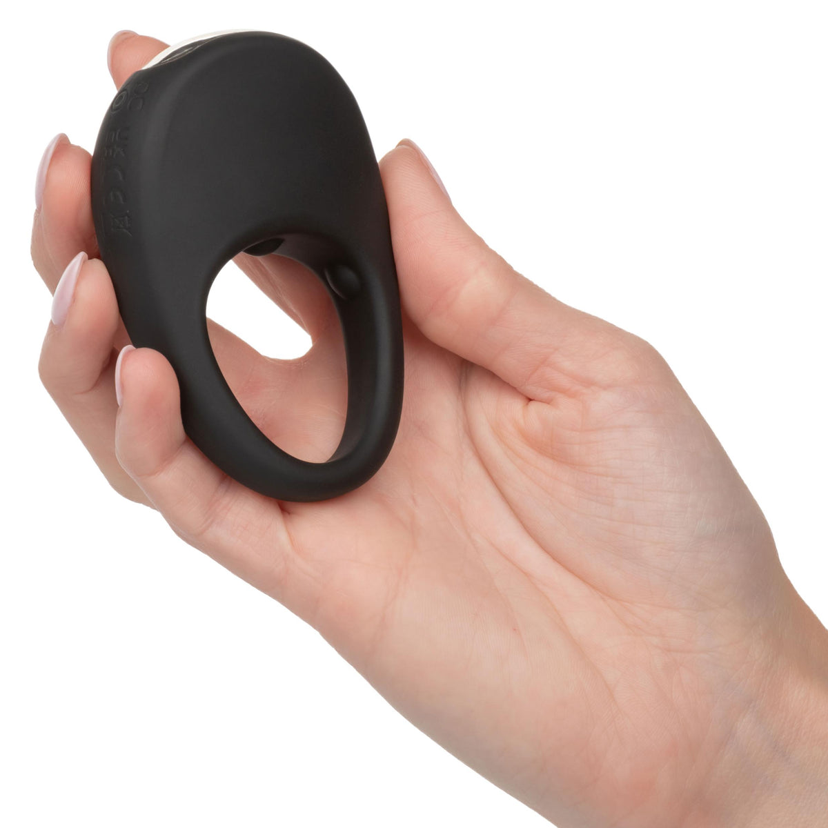 Silicone Rechargeable Pleasure Ring - Black - Black CalExotics