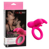 Silicone Rechargeable Triple Clit Flicker CalExotics