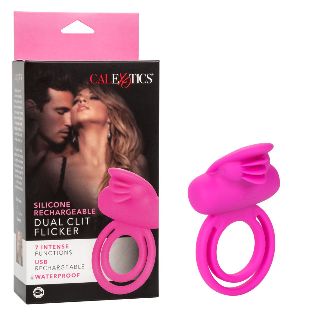 Silicone Rechargeable Dual Clit Flicker Enhancer CalExotics