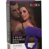 Silicone Rechargeable 5 Bead Maximus Ring - Purple CalExotics