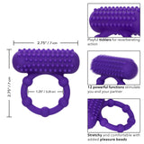 Silicone Rechargeable 5 Bead Maximus Ring - Purple CalExotics