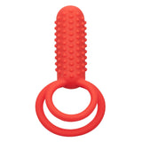 Silicone Rechargeable Vertical Dual Enhancer - Red CalExotics