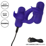 Silicone Rechargeable Triple Orgasm Enhancer -  Purple CalExotics