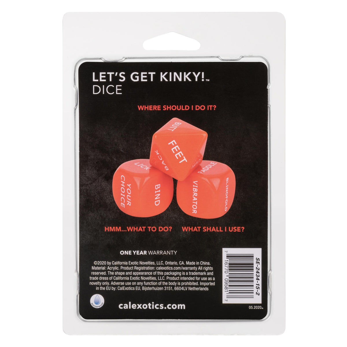 Let's Get Kinky Dice CalExotics