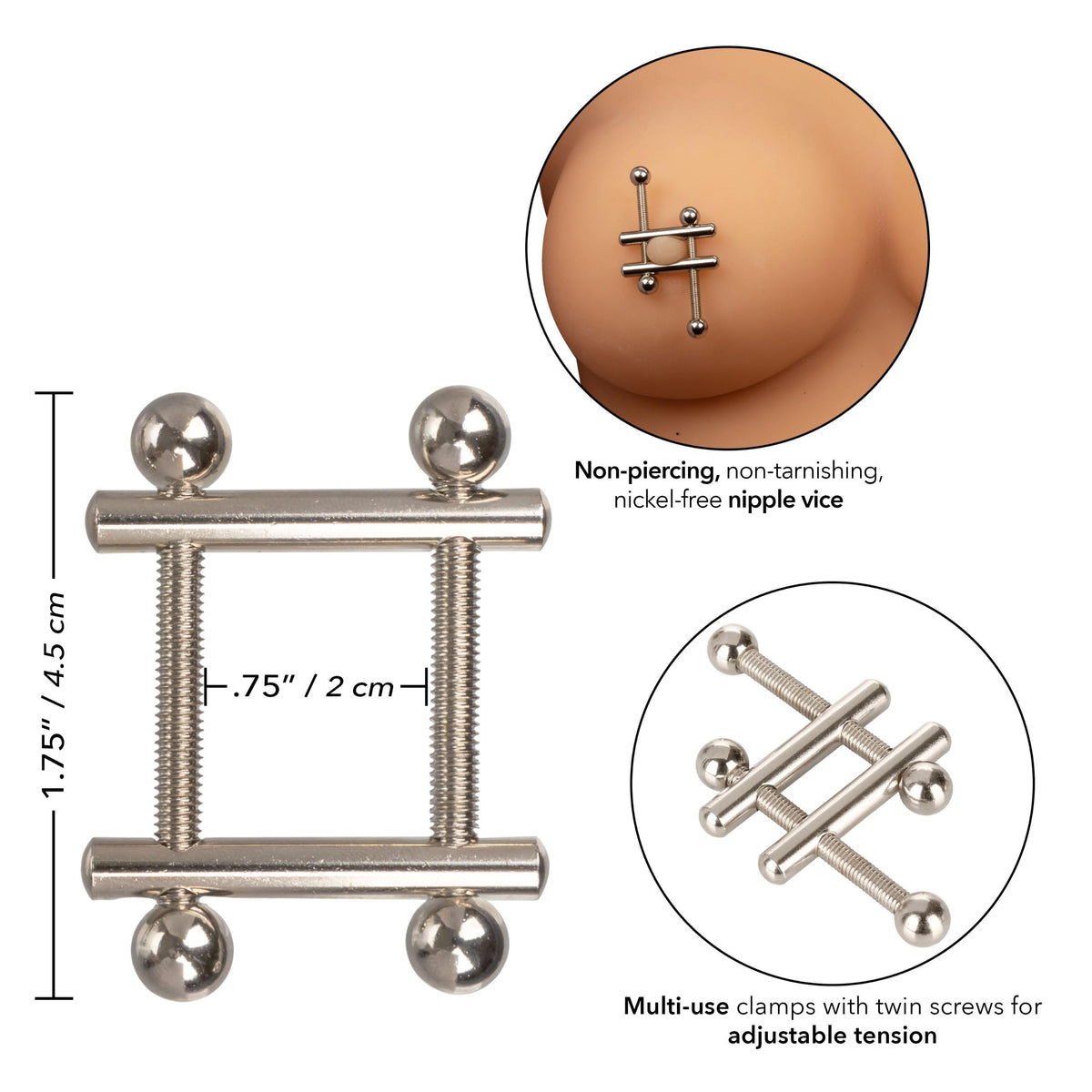 Nipple Grips Crossbar Nipple Vices CalExotics